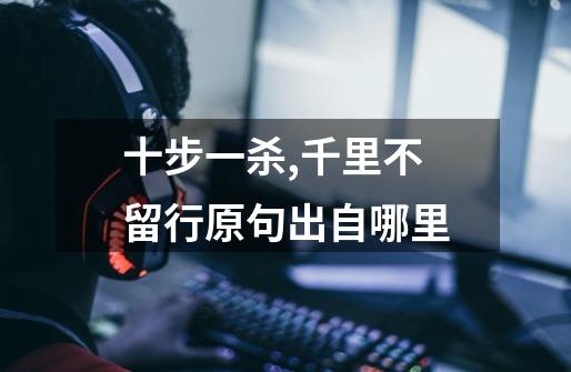 十步一杀,千里不留行原句出自哪里-第1张-游戏信息-龙启网
