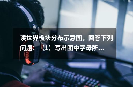 读世界板块分布示意图,回答下列问题:(1)写出图中字母所表示的板块名称:A______,B______,u______,-第1张-游戏信息-龙启网