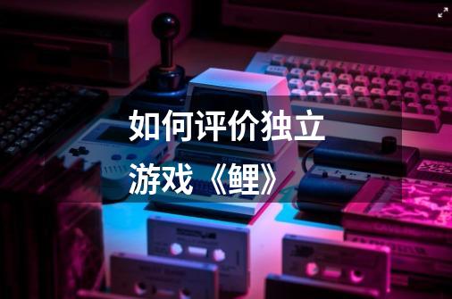 如何评价独立游戏《鲤》-第1张-游戏信息-龙启网
