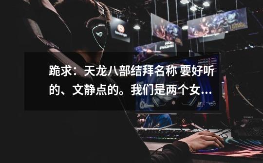跪求：天龙八部结拜名称 要好听的、文静点的。我们是两个女生结拜-第1张-游戏信息-龙启网