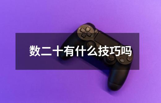 数二十有什么技巧吗-第1张-游戏信息-龙启网