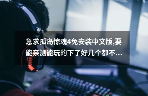 急求孤岛惊魂4免安装中文版,要能亲测能玩的.下了好几个都不行.不要说让我去游侠自己下。一定要能玩。-第1张-游戏信息-龙启网