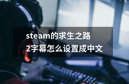 steam的求生之路2字幕怎么设置成中文-第1张-游戏信息-龙启网
