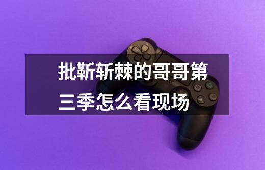 批靳斩棘的哥哥第三季怎么看现场-第1张-游戏信息-龙启网