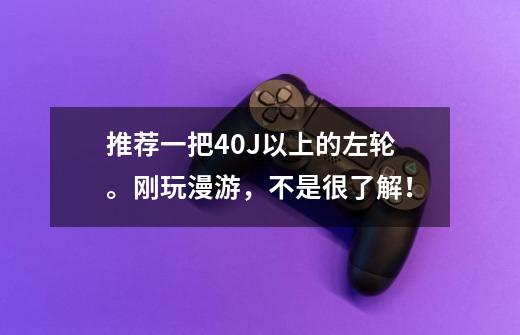 推荐一把40J以上的左轮。刚玩漫游,不是很了解!-第1张-游戏信息-龙启网