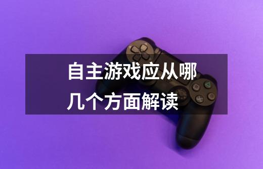 自主游戏应从哪几个方面解读-第1张-游戏信息-龙启网