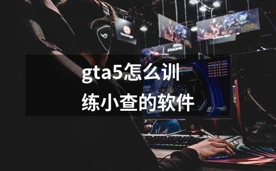 gta5怎么训练小查的软件-第1张-游戏信息-龙启网