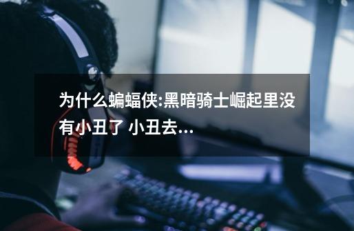 为什么蝙蝠侠:黑暗骑士崛起里没有小丑了 小丑去哪了-第1张-游戏信息-龙启网