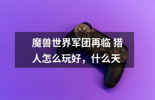 魔兽世界军团再临 猎人怎么玩好，什么天-第1张-游戏信息-龙启网