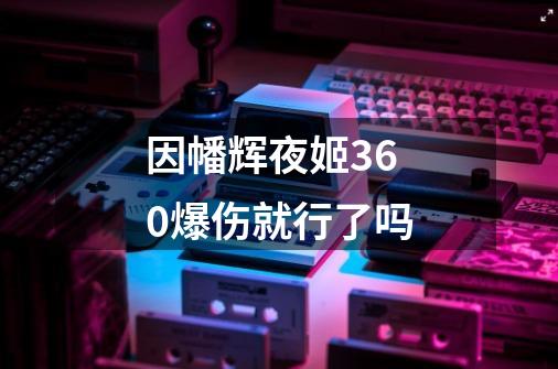 因幡辉夜姬360爆伤就行了吗-第1张-游戏信息-龙启网