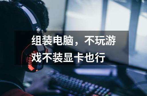 组装电脑,不玩游戏不装显卡也行-第1张-游戏信息-龙启网