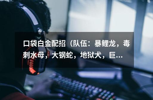 口袋白金配招(队伍:暴鲤龙,毒刺水母,大钢蛇,地狱犬,巨树龟,纽拉)该配什么招-第1张-游戏信息-龙启网