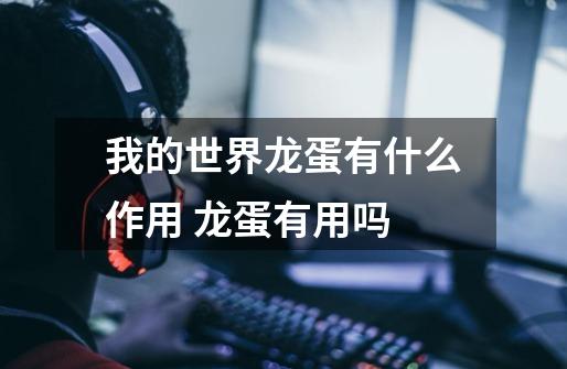 我的世界龙蛋有什么作用 龙蛋有用吗-第1张-游戏信息-龙启网