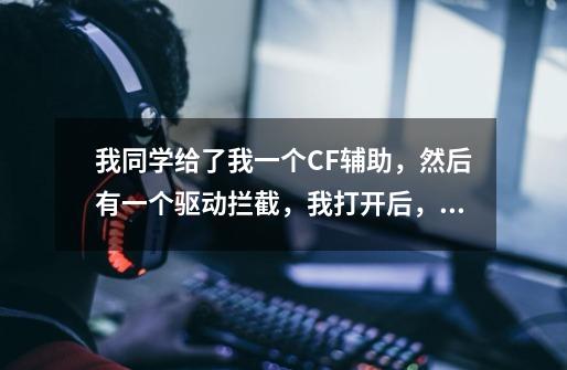 我同学给了我一个CF辅助,然后有一个驱动拦截,我打开后,电脑变慢了-第1张-游戏信息-龙启网