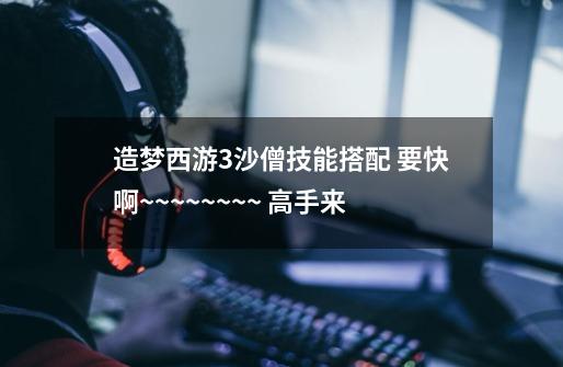 造梦西游3沙僧技能搭配 要快啊~~~~~~~~ 高手来-第1张-游戏信息-龙启网