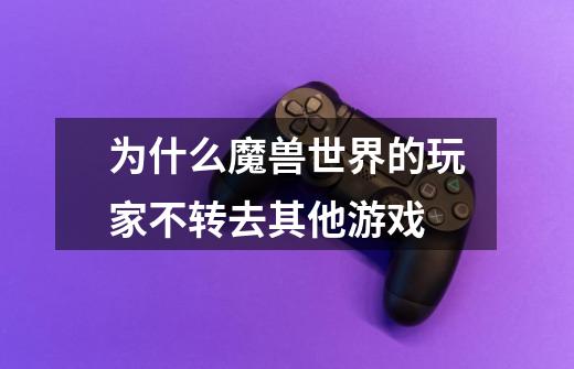 为什么魔兽世界的玩家不转去其他游戏-第1张-游戏信息-龙启网