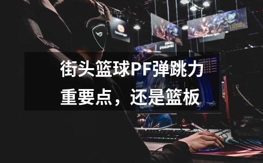 街头篮球PF弹跳力重要点,还是篮板-第1张-游戏信息-龙启网