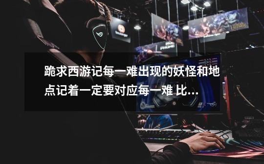跪求西游记每一难出现的妖怪和地点记着一定要对应每一难 比如第一难在-第1张-游戏信息-龙启网