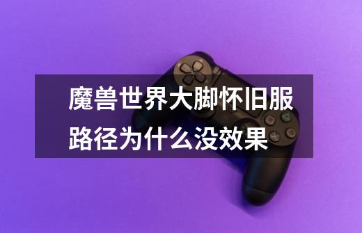 魔兽世界大脚怀旧服路径为什么没效果-第1张-游戏信息-龙启网