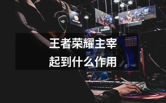 王者荣耀主宰起到什么作用-第1张-游戏信息-龙启网