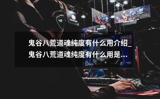 鬼谷八荒道魂纯度有什么用介绍_鬼谷八荒道魂纯度有什么用是什么-第1张-游戏信息-龙启网