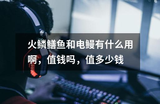 火鳞鳝鱼和电鳗有什么用啊,值钱吗,值多少钱-第1张-游戏信息-龙启网