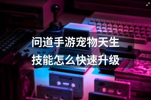 问道手游宠物天生技能怎么快速升级-第1张-游戏信息-龙启网