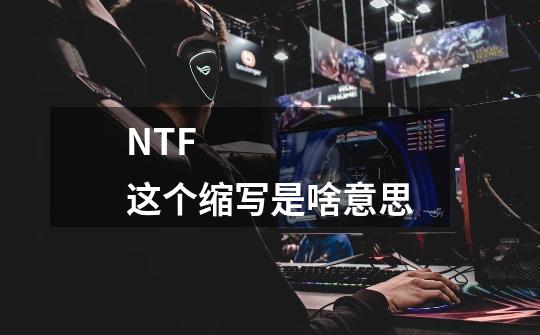 NTF 这个缩写是啥意思-第1张-游戏信息-龙启网