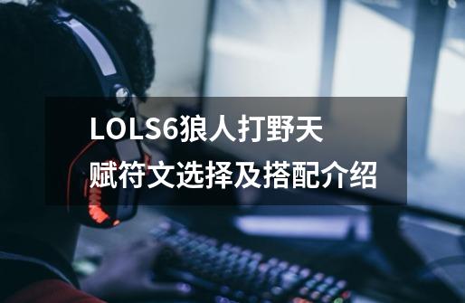 LOLS6狼人打野天赋符文选择及搭配介绍-第1张-游戏信息-龙启网