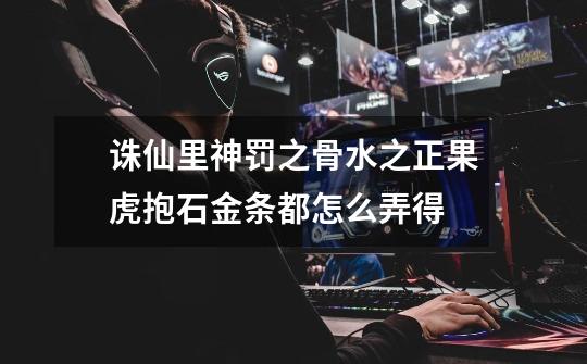 诛仙里神罚之骨.水之正果.虎抱石.金条都怎么弄得-第1张-游戏信息-龙启网