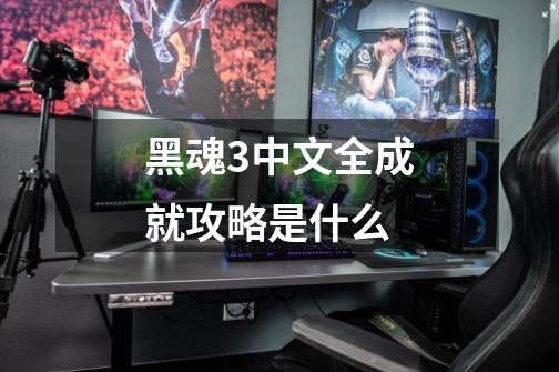 黑魂3中文全成就攻略是什么-第1张-游戏信息-龙启网