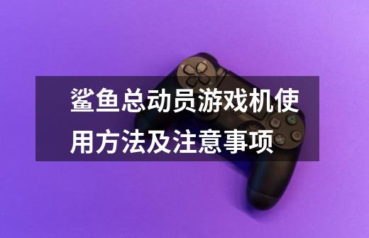 鲨鱼总动员游戏机使用方法及注意事项-第1张-游戏信息-龙启网
