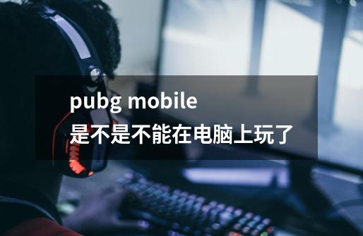 pubg mobile是不是不能在电脑上玩了-第1张-游戏信息-龙启网