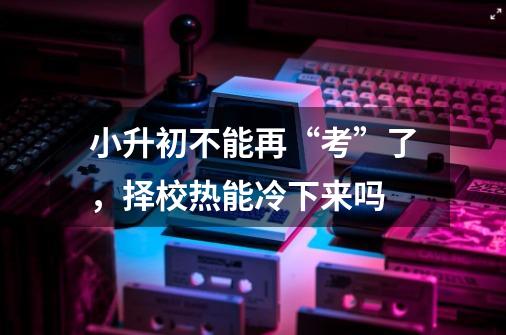 小升初不能再“考”了,择校热能冷下来吗-第1张-游戏信息-龙启网
