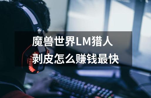 魔兽世界LM猎人剥皮怎么赚钱最快-第1张-游戏信息-龙启网