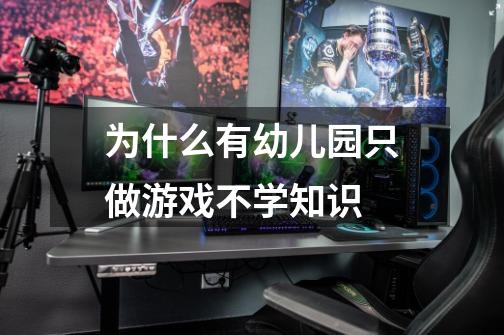 为什么有幼儿园只做游戏不学知识-第1张-游戏信息-龙启网