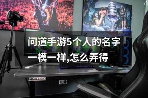 问道手游5个人的名字一模一样,怎么弄得-第1张-游戏信息-龙启网