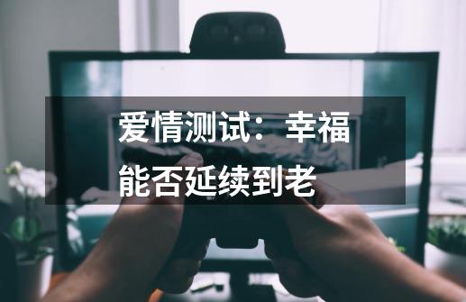 爱情测试:幸福能否延续到老-第1张-游戏信息-龙启网