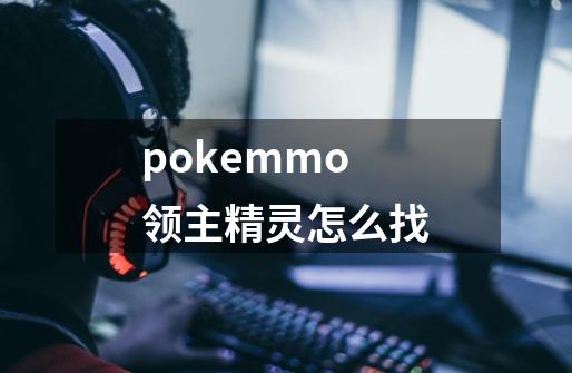 pokemmo领主精灵怎么找-第1张-游戏信息-龙启网