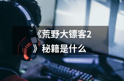 《荒野大镖客2》秘籍是什么-第1张-游戏信息-龙启网