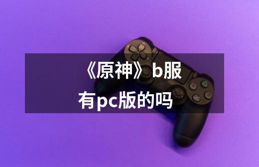 《原神》b服有pc版的吗-第1张-游戏信息-龙启网