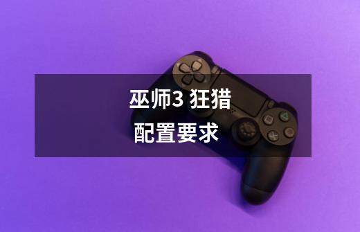 巫师3 狂猎 配置要求-第1张-游戏信息-龙启网