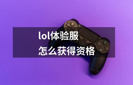 lol体验服怎么获得资格-第1张-游戏信息-龙启网