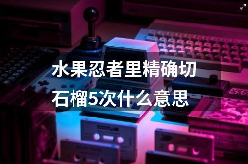 水果忍者里精确切石榴5次什么意思-第1张-游戏信息-龙启网