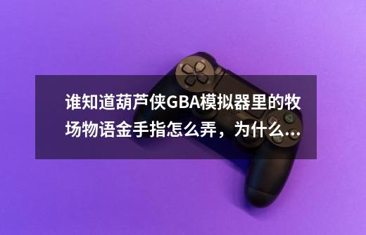 谁知道葫芦侠GBA模拟器里的牧场物语金手指怎么弄,为什么我弄上去就是非法格式,求大神指教-第1张-游戏信息-龙启网