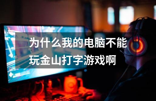 为什么我的电脑不能玩金山打字游戏啊-第1张-游戏信息-龙启网