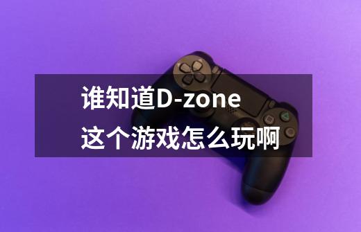 谁知道D-zone这个游戏怎么玩啊-第1张-游戏信息-龙启网