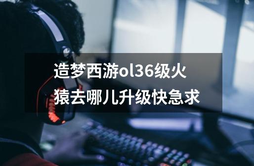 造梦西游ol36级火猿去哪儿升级快急求-第1张-游戏信息-龙启网