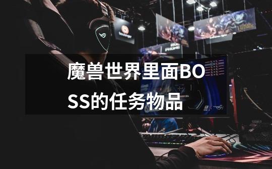 魔兽世界里面BOSS的任务物品-第1张-游戏信息-龙启网