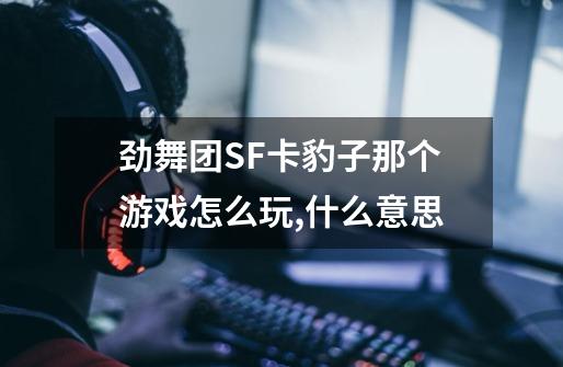 劲舞团SF卡豹子那个游戏怎么玩,什么意思-第1张-游戏信息-龙启网